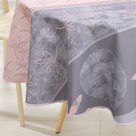 Nappe De Table Gris Rose Avec Fleur De Lotus Franse Tafelkleden