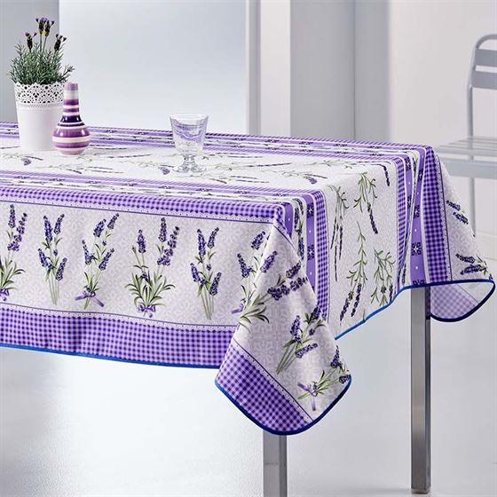 Tafelkleed anti-vlek paars boerenbont, lavendel Franse