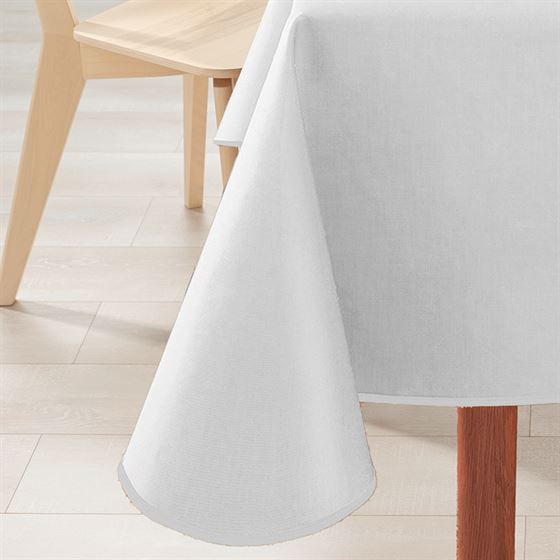 Tablecloth anti-stain smooth plain white