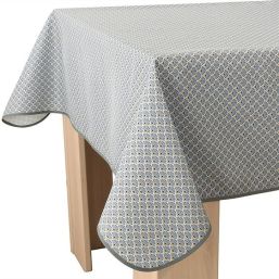 Tischdecke Polyester blau mit kleinen Schleifen | Franse Tafelkleden