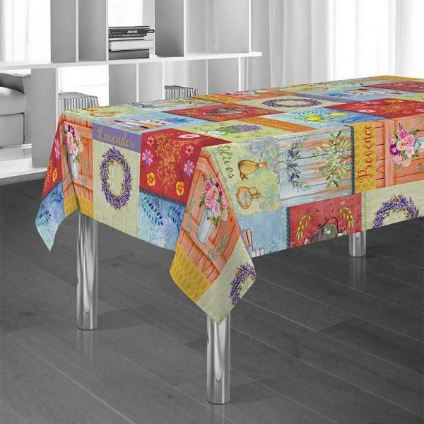 colorful tablecloths
