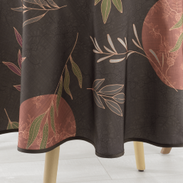 Nappe en Polyester Marron avec Imprimé Naturel | Franse Tafelkleden