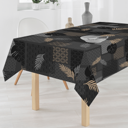 Brown Polyester Stain-Resistant Tablecloth - Franse Tafelkleden