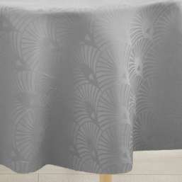 Nappe de table polyester gris de Damassée | Franse Tafelkleden