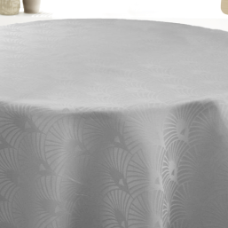 Nappe de table polyester gris de Damassée | Franse Tafelkleden