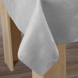 Nappe de table polyester gris de Damassée | Franse Tafelkleden