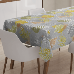 Grey Polyester Stain-Resistant Tablecloth | Franse Tafelkleden