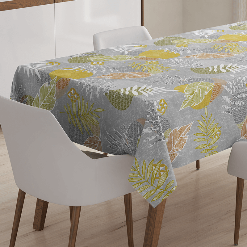 Nappe en Polyester Gris Anti-Taches | Franse Tafelkleden