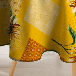 Nappe Jaune en Polyester Anti-Taches | Franse Tafelkleden