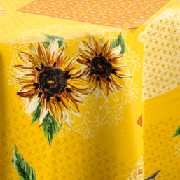 Nappe Jaune en Polyester Anti-Taches | Franse Tafelkleden