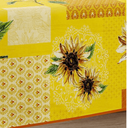 Nappe Jaune en Polyester Anti-Taches | Franse Tafelkleden