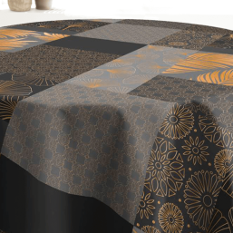 Nappe Polyester Noir-Gris | Franse Tafelkleden