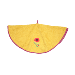 Round Cotton Kitchen Towel with poppy | Franse Tafelkleden