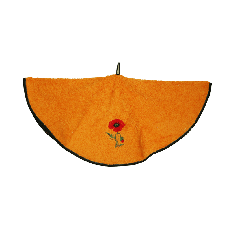 Round Cotton Kitchen Towel orange | Franse Tafelkleden