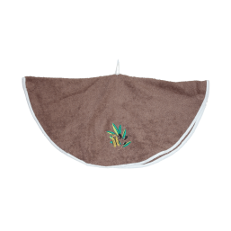 Round Cotton Kitchen Towel brown with olives | Franse Tafelkleden