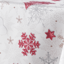 Nappe Blanche Rouge en Polyester Anti-Taches | Franse Tafelkleden