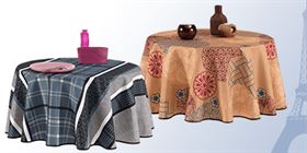 Tablecloth round anti-stain for inside and outside | Franse Tafelkleden